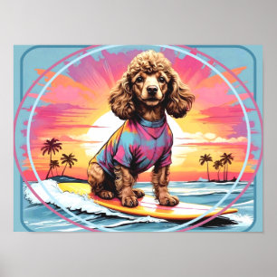 Pudel-Surfen Poster