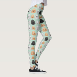 Pudel Süßer Hund Liebhaber Muster Leggings
