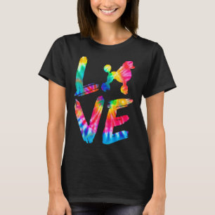 Pudel Tie Dye Liebe Hund Mama Papa T-Shirt