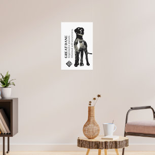 Pudel und Dogge Poster
