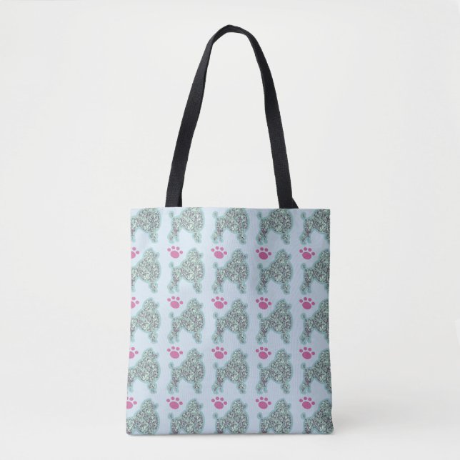 Pudel-und Tatzen-Tasche Tasche (Vorderseite)