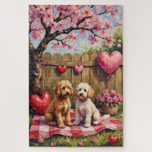 Pudel Valentinstag Kunst