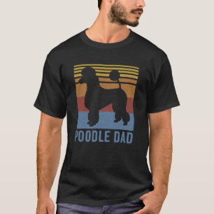 Pudel-Vater Retro-Vater eines Pudels Vater T-Shirt