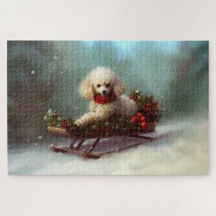 Pudel Weihnachten Schnee Winter