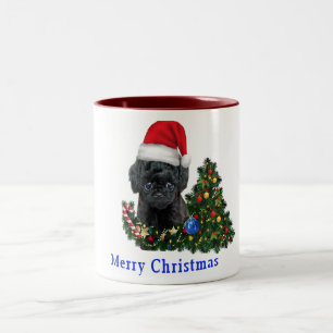 Pudel Weihnachten Zweifarbige Tasse