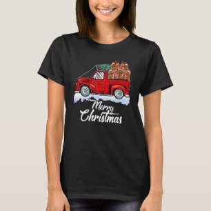 Pudel-Weihnachts-Pyjama-Kostüm-Party Pudel Roter L T-Shirt