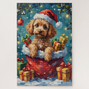 Pudel-Weihnachts-Santa-Tasche-Abenteuer