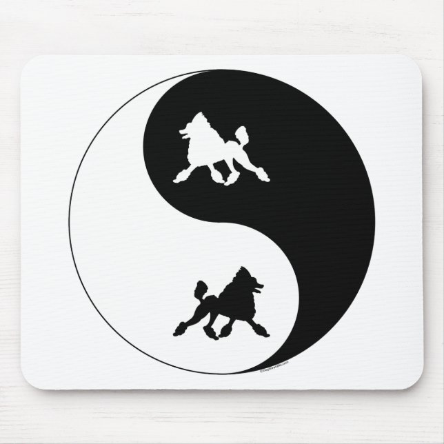 Pudel Yin Yang Mousepad (Vorne)