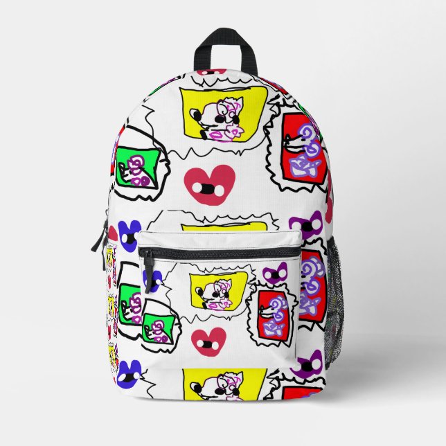 Pudelherz Bedruckter Rucksack (Vorderseite)