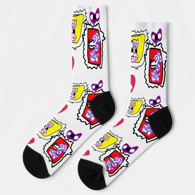 Pudelherz Socken (Linkes Detail)