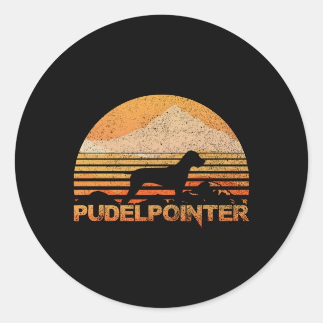 Pudelpointer Runder Aufkleber (Vorderseite)