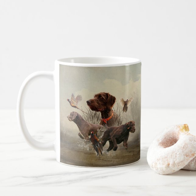 Pudelzeigen, Jagdfasan Kaffeetasse (Mit Donut)