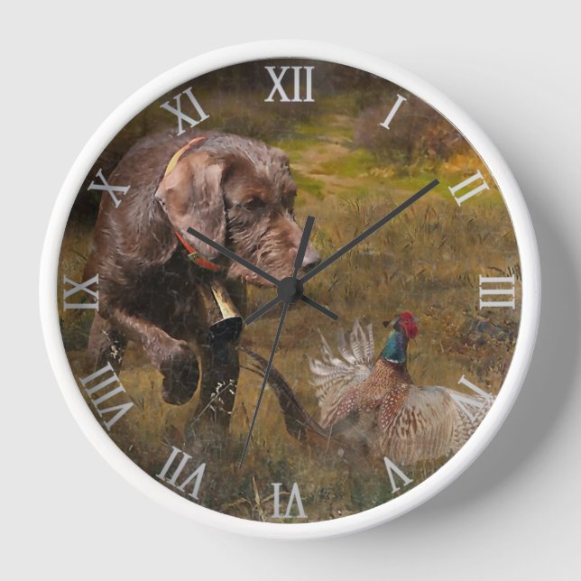 Pudelzeigen, Jagdfasan Uhr (Vorderseite)