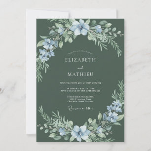 Puder Salbei Petal Hochzeit Einladung