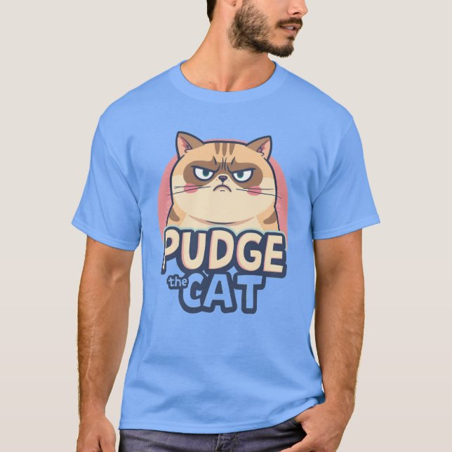 Pudge die Katze T-Shirt (Vorderseite)
