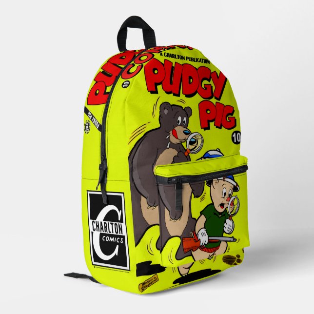 PUDGY PIG Comics Rucksack (Rückseitige Ecke links)
