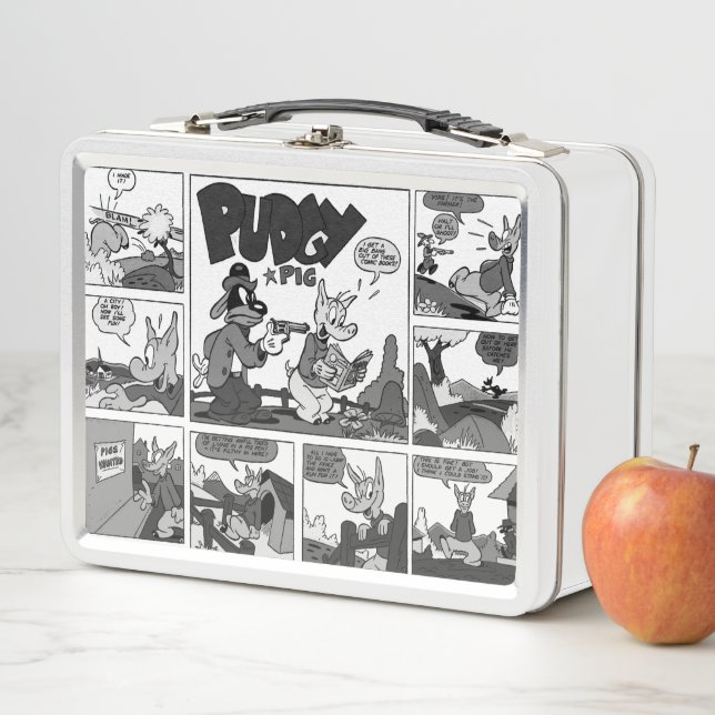 PUDGY Pig Metal Lunchbox aus den 40er Jahren (Beispiel)
