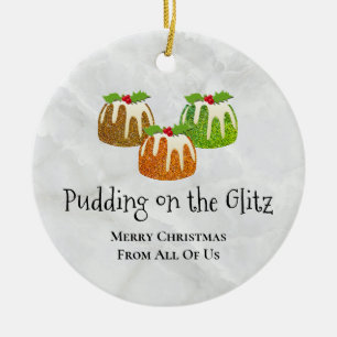 PUDING AUF DER GLITZ-Neuheit   Weihnachten Keramik Ornament