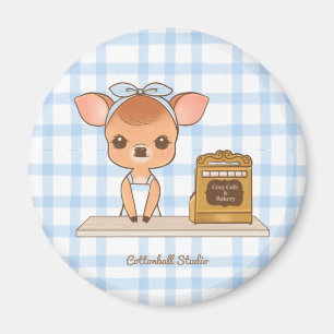 Puds' Cosy Cafe und Bäckerei Niedlich Kawaii Pudu  Magnet