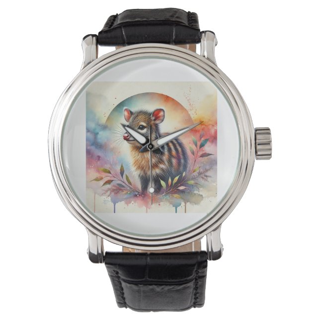 Pudu 081024AREF139 - Watercolor Armbanduhr (Vorderseite)
