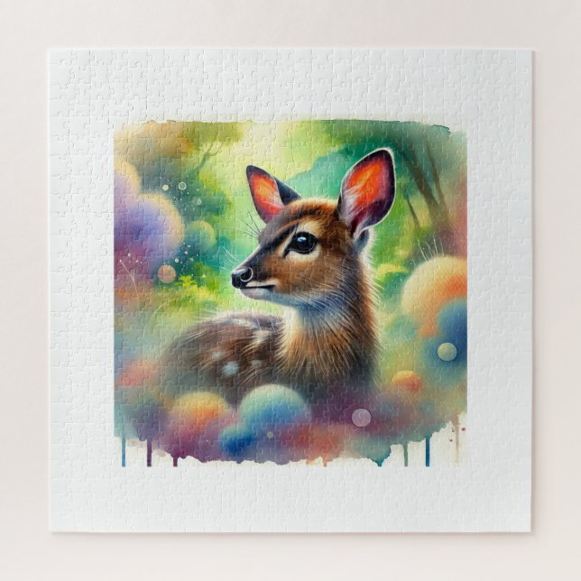 Pudu Deer 030724AREF115 - Watercolor (Vertikal)