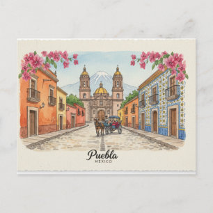 Puebla Mexico, Carte postale