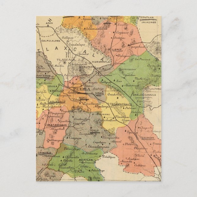 Puebla, Mexiko Postkarte (Vorderseite)