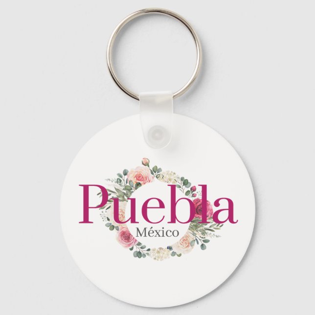 Puebla Mexiko Reiseziel Bridesmaid Schlüsselanhänger (Vorderseite)
