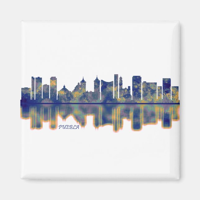 Puebla Skyline Magnet (Vorne)