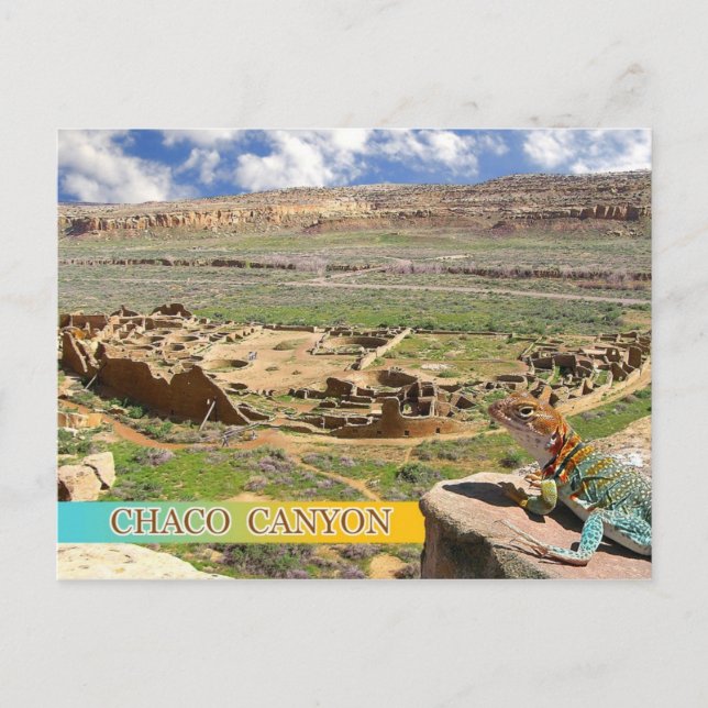 Pueblo Bonito, Chaco Canyon, New Mexico Postkarte (Vorderseite)