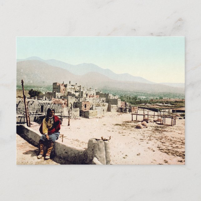 Pueblo de Taos New Mexico Postkarte (Vorderseite)