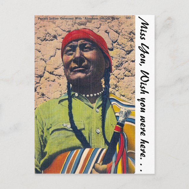 Pueblo Indian Postkarte (Vorderseite)