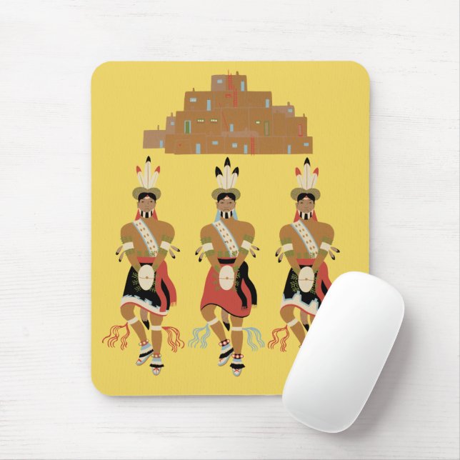 Pueblo Turtle Dancers Mousepad (Mit Mouse)