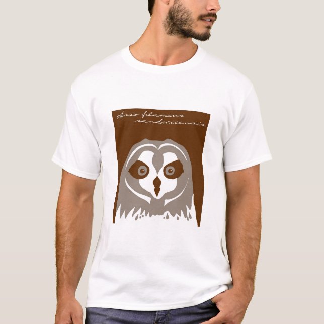 Pueo oder hawaiische kurze ohrige Eule T-Shirt (Vorderseite)