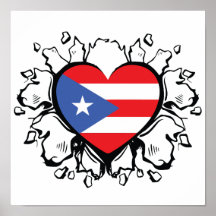 Puero Rico Drapeau Boricua Cute Simple Poster