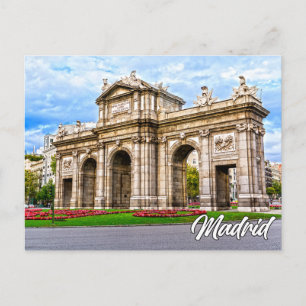 Puerta de Alcala, Madrid, Spanien Postkarte