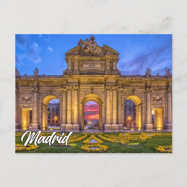 Puerta de Alcala, Madrid, Spanien Postkarte (Vorderseite)