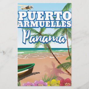 Puerto Armuelles Panama Reiseplakat Briefpapier