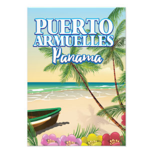 Puerto Armuelles Panama Strand Reiseplakat Fotodruck