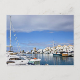 Puerto Banus in Spanien Postkarte