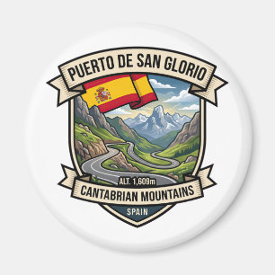 Puerto de San Glorio Spanische Alpine Drive Magnet
