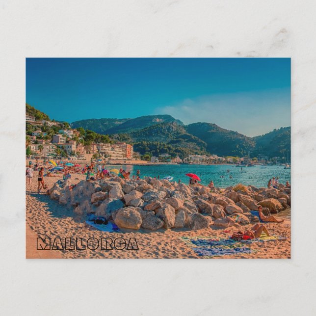 Puerto de Sóller en la isla de Mallorca Postkarte (Vorderseite)