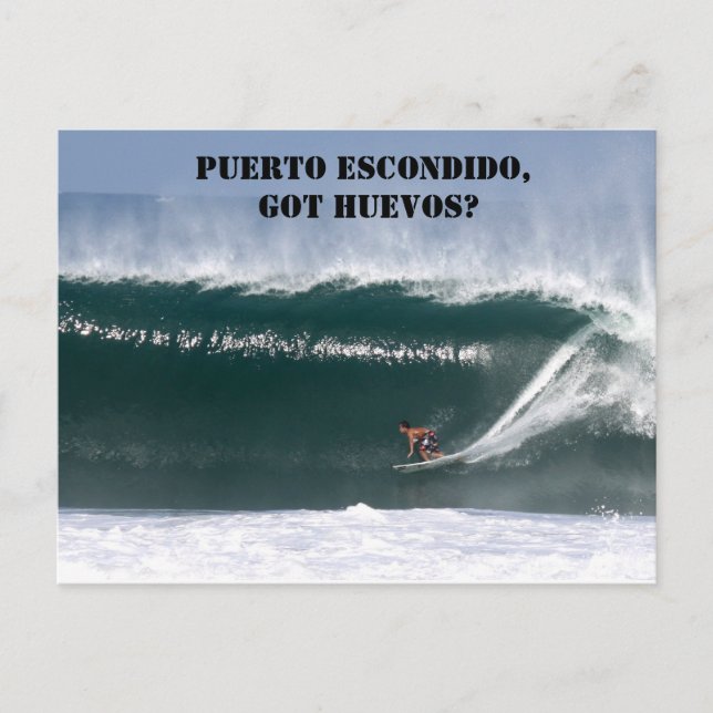 Puerto Escondido, Got huevos? Postkarte (Vorderseite)