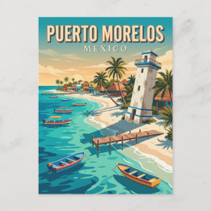 Puerto Morelos Mexiko Postkarte