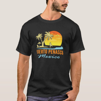 Puerto Penasco Mexico Beach Sonnenuntergang Palmen T-Shirt
