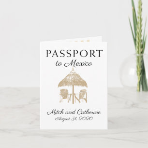 Puerto Penasco Mexiko TAN Pass-Hochzeit Einladung