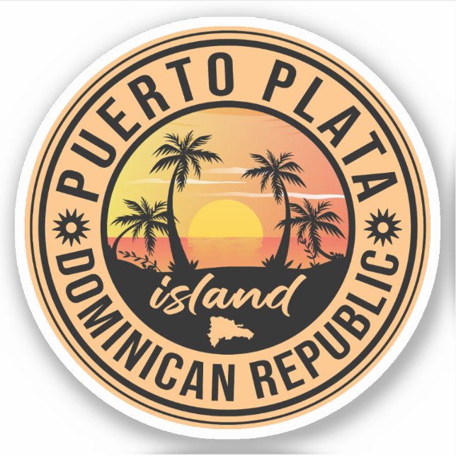 Puerto Plata Dominikanische Republik Aufkleber (Vorderseite)