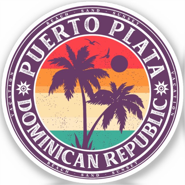 Puerto Plata Dominikanische Republik Aufkleber (Vorderseite)