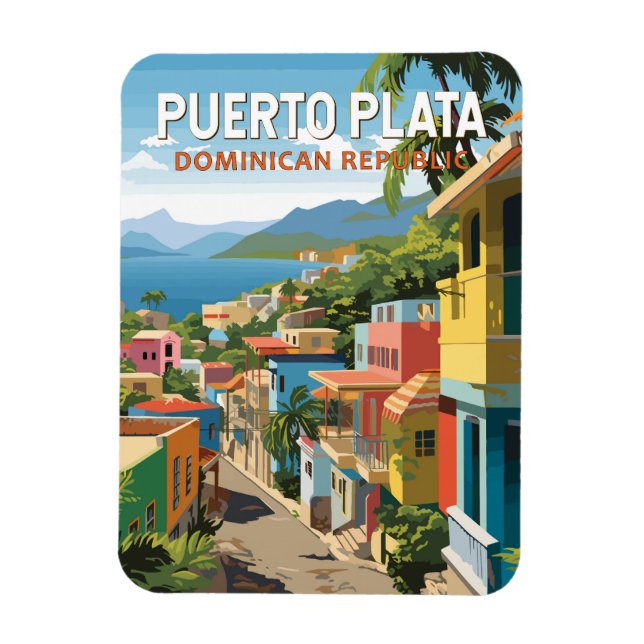 Puerto Plata Dominikanische Republik Kunst, Dichtu Magnet (Vertikal)