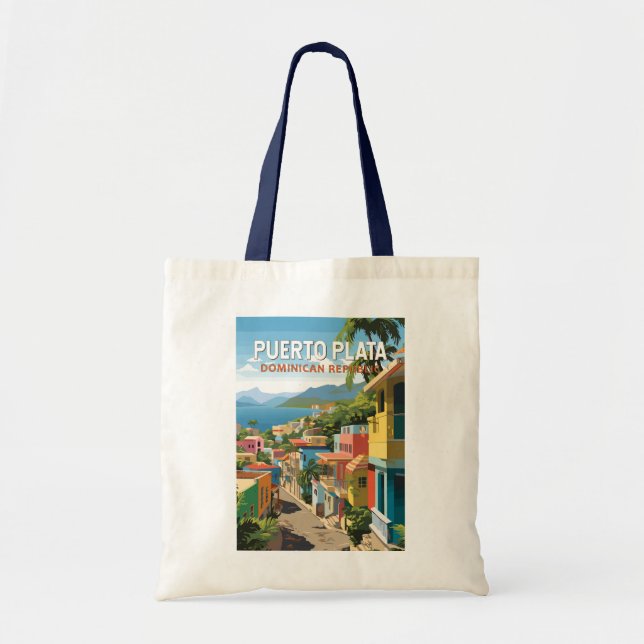 Puerto Plata Dominikanische Republik Kunst, Dichtu Tragetasche (Vorne)